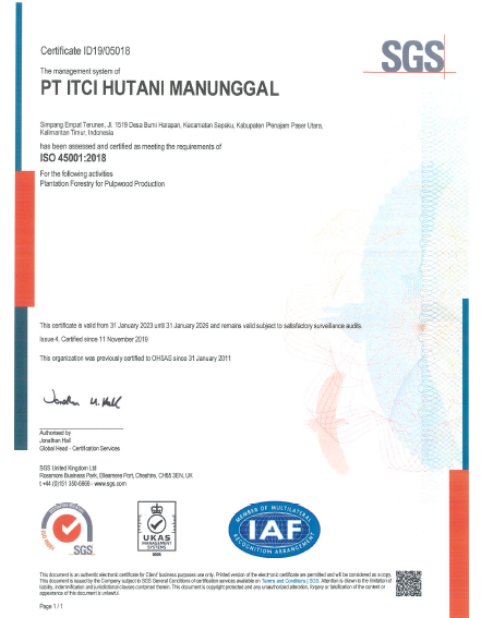 OCCUPATIONAL HEALTH AND SAFETY MANAGEMENT SYSTEMS (OHSMS ISO 45001 2018) 2023-2026